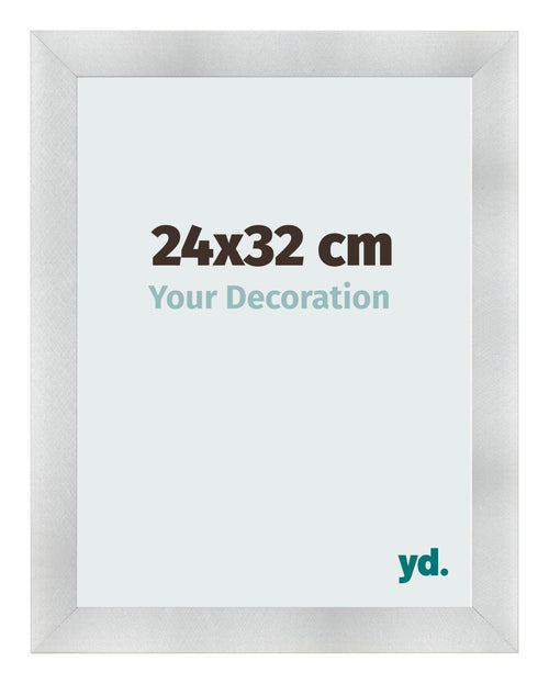 Photo Frame 24x32cm Aluminum Brushed MDF Pisa Front Size | Yourdecoration.co.uk