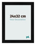 Photo Frame 24x32cm Black Silver Polished MDF Pisa Front Size | Yourdecoration.co.uk