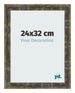 Photo Frame 24x32cm Blue Gold Melange MDF Pisa Front Size | Yourdecoration.co.uk