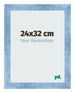 Photo Frame 24x32cm Clear Blue Swept MDF Pisa Front Size | Yourdecoration.co.uk