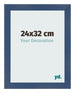 Photo Frame 24x32cm Dark Blue Swept MDF Pisa Front Size | Yourdecoration.co.uk