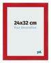 Photo Frame 24x32cm Red MDF Pisa Front Size | Yourdecoration.co.uk