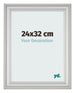 Photo Frame 24x32cm Silver Matte MDF Lazio Front Size | Yourdecoration.co.uk