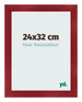 Photo Frame 24x32cm Wine Red Swept MDF Pisa Front Size | Yourdecoration.co.uk