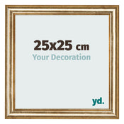 Photo Frame 25x25cm Gold Antique MDF Lazio Front Size | Yourdecoration.co.uk