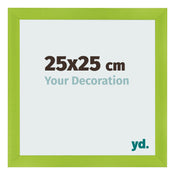 Photo Frame 25x25cm Green MDF Pisa Front Size | Yourdecoration.co.uk
