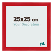Photo Frame 25x25cm Red MDF Pisa Front Size | Yourdecoration.co.uk