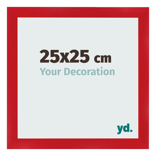 Photo Frame 25x25cm Red MDF Pisa Front Size | Yourdecoration.co.uk