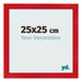 Photo Frame 25x25cm Red MDF Pisa Front Size | Yourdecoration.co.uk