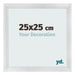 Photo Frame 25x25cm Silver Black Swept MDF Pisa Front Size | Yourdecoration.co.uk