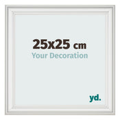 Photo Frame 25x25cm White Swept MDF Lazio Front Size | Yourdecoration.co.uk
