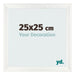 Photo Frame 25x25cm White Vintage MDF Pisa Front Size | Yourdecoration.co.uk