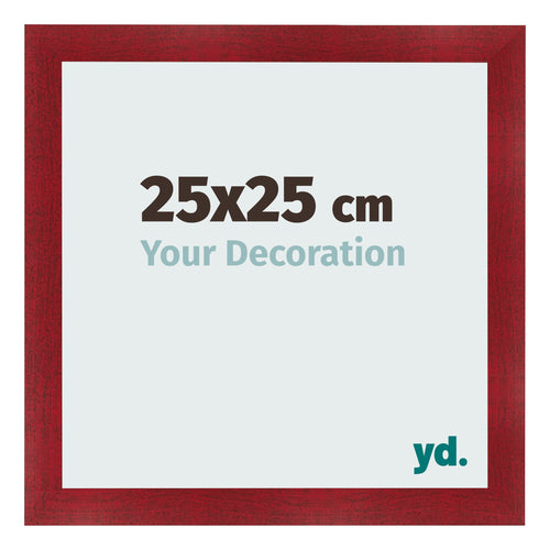 Photo Frame 25x25cm Wine Red Swept MDF Pisa Front Size | Yourdecoration.co.uk