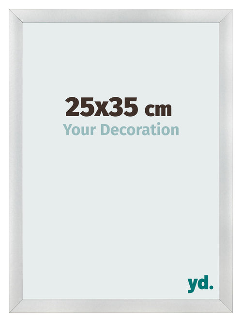 Photo Frame 25x35cm Silver Black Swept MDF Pisa Front Size | Yourdecoration.co.uk