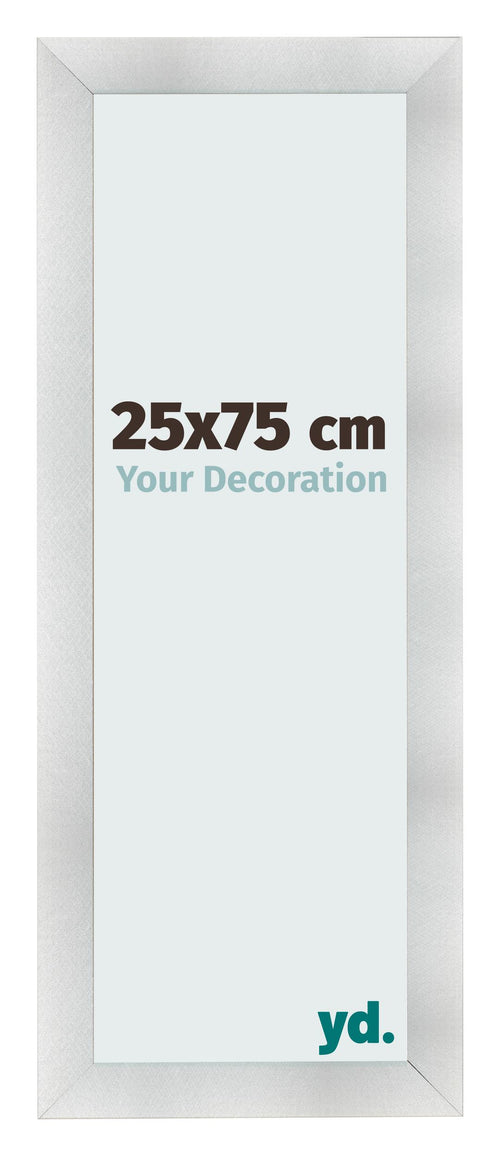 Photo Frame 25x75cm Aluminum Brushed MDF Pisa Front Size | Yourdecoration.co.uk