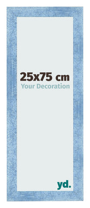 Photo Frame 25x75cm Clear Blue Swept MDF Pisa Front Size | Yourdecoration.co.uk