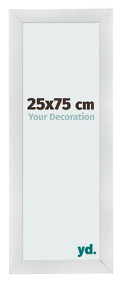 Photo Frame 25x75cm Silver Black Swept MDF Pisa Front Size | Yourdecoration.co.uk