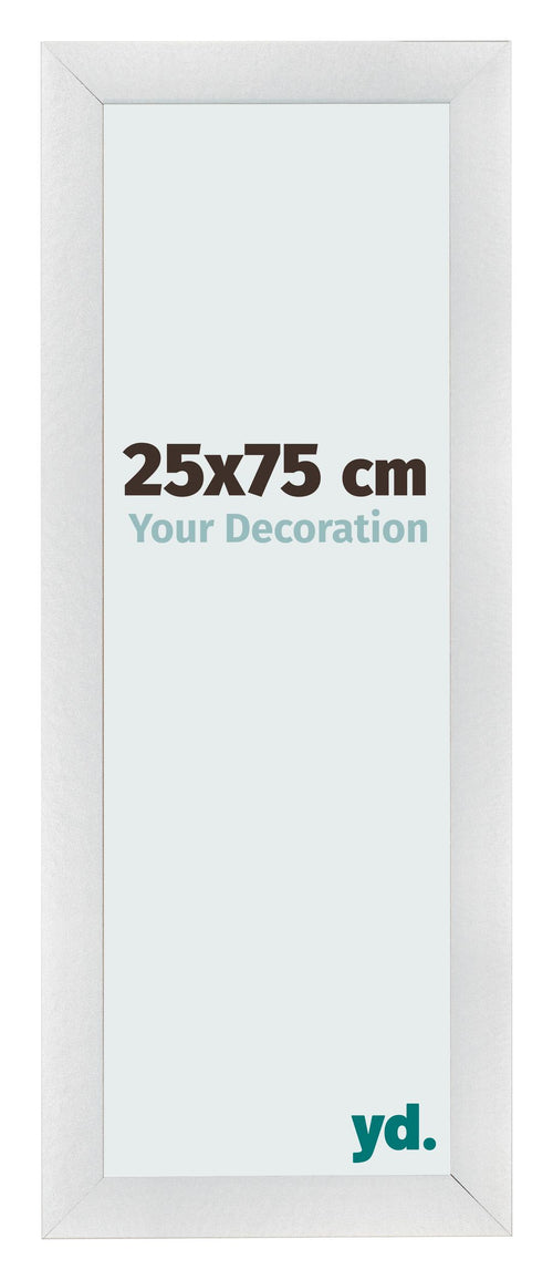 Photo Frame 25x75cm Silver Black Swept MDF Pisa Front Size | Yourdecoration.co.uk
