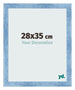 Photo Frame 28x35cm Clear Blue Swept MDF Pisa Front Size | Yourdecoration.co.uk