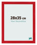 Photo Frame 28x35cm Red MDF Pisa Front Size | Yourdecoration.co.uk