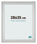 Photo Frame 28x35cm Silver Matte MDF Lazio Front Size | Yourdecoration.co.uk
