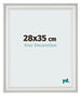 Photo Frame 28x35cm White Swept MDF Lazio Front Size | Yourdecoration.co.uk
