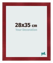 Photo Frame 28x35cm Wine Red Swept MDF Pisa Front Size | Yourdecoration.co.uk
