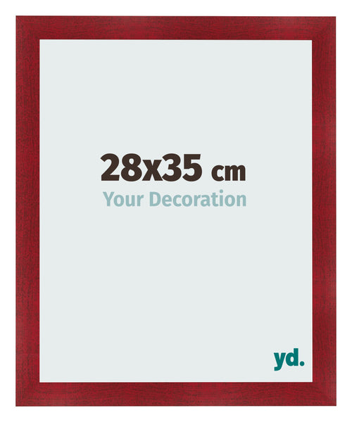 Photo Frame 28x35cm Wine Red Swept MDF Pisa Front Size | Yourdecoration.co.uk