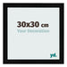 Photo Frame 30x30cm Black Silver Polished MDF Pisa Front Size | Yourdecoration.co.uk