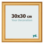 Photo Frame 30x30cm Gold Matte MDF Lazio Front Size | Yourdecoration.co.uk