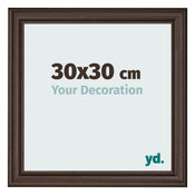 Photo Frame 30x30cm Oak Dark MDF Lazio Front Size | Yourdecoration.co.uk