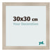 Photo Frame 30x30cm Oak Rustic MDF Pisa Front Size | Yourdecoration.co.uk