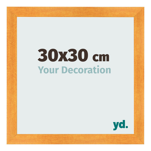 Photo Frame 30x30cm Orange MDF Pisa Front Size | Yourdecoration.co.uk