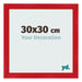 Photo Frame 30x30cm Red MDF Pisa Front Size | Yourdecoration.co.uk