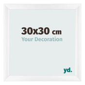 Photo Frame 30x30cm White Vintage MDF Pisa Front Size | Yourdecoration.co.uk