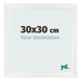 Photo Frame 30x30cm White Vintage MDF Pisa Front Size | Yourdecoration.co.uk