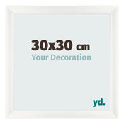 Photo Frame 30x30cm White Vintage MDF Pisa Front Size | Yourdecoration.co.uk