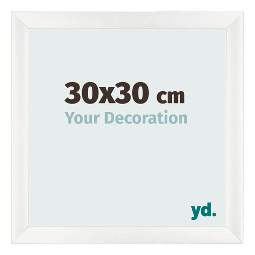 Photo Frame 30x30cm White Vintage MDF Pisa Front Size | Yourdecoration.co.uk
