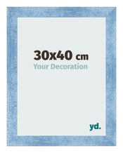Photo Frame 30x40cm Clear Blue Swept MDF Pisa Front Size | Yourdecoration.co.uk