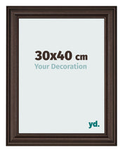 Photo Frame 30x40cm Oak Dark MDF Lazio Front Size | Yourdecoration.co.uk