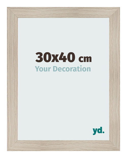 Photo Frame 30x40cm Oak Rustic MDF Pisa Front Size | Yourdecoration.co.uk
