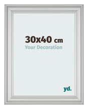Photo Frame 30x40cm Silver Matte MDF Lazio Front Size | Yourdecoration.co.uk