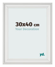 Photo Frame 30x40cm White Swept MDF Lazio Front Size | Yourdecoration.co.uk