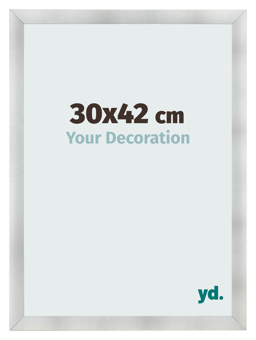 Photo Frame 30x42cm Aluminum Brushed MDF Pisa Front Size | Yourdecoration.co.uk