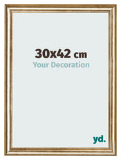 Photo Frame 30x42cm Gold Antique MDF Lazio Front Size | Yourdecoration.co.uk