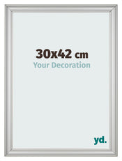 Photo Frame 30x42cm Silver Matte MDF Lazio Front Size | Yourdecoration.co.uk