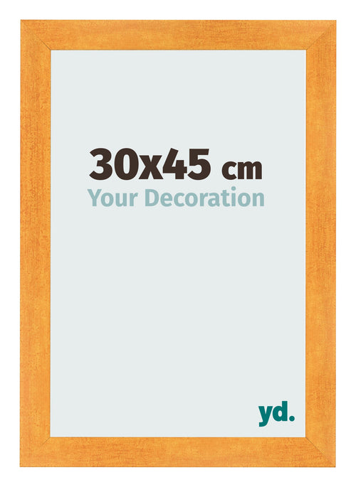 Photo Frame 30x45cm Orange MDF Pisa Front Size | Yourdecoration.co.uk