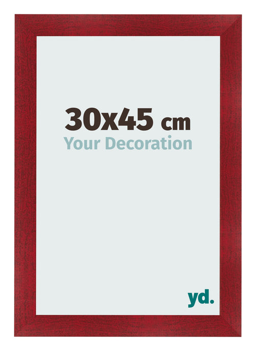Photo Frame 30x45cm Wine Red Swept MDF Pisa Front Size | Yourdecoration.co.uk
