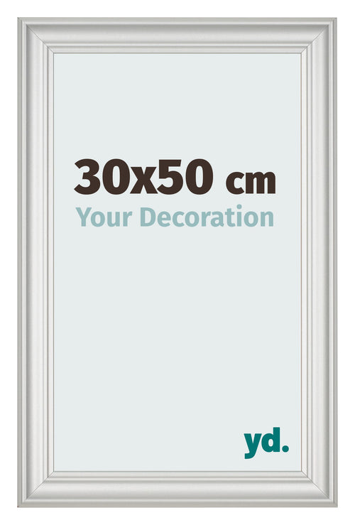 Photo Frame 30x50cm White Swept MDF Lazio Front Size | Yourdecoration.co.uk