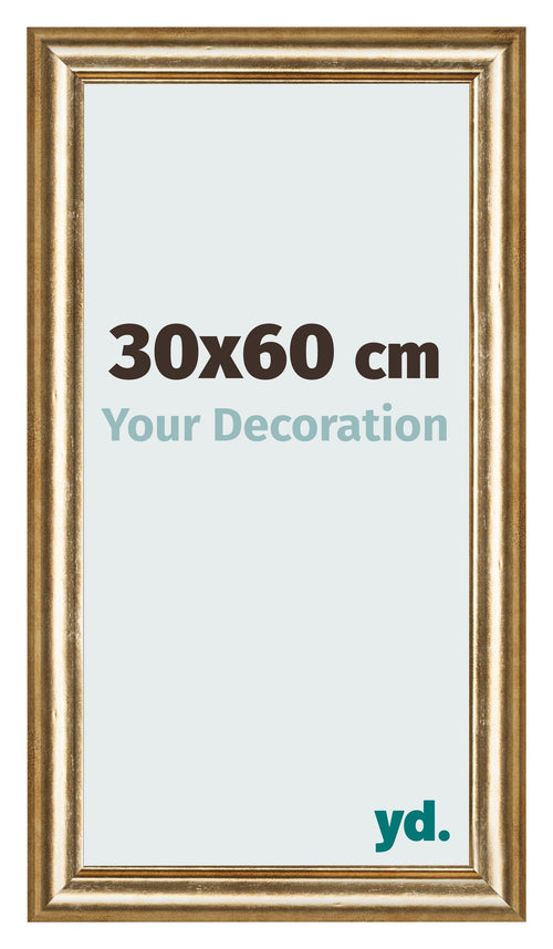 Photo Frame 30x60cm Gold Antique MDF Lazio Front Size | Yourdecoration.co.uk